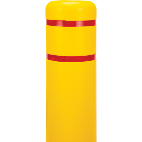Polyethylene Bollard Cover, 6-5/8" Dia. x 52" L, Red/Yellow Les Fournitures Industrielles Méga