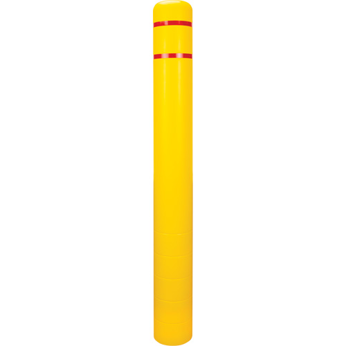 Polyethylene Bollard Cover, 6-5/8" Dia. x 60" L, Red/Yellow Les Fournitures Industrielles Méga