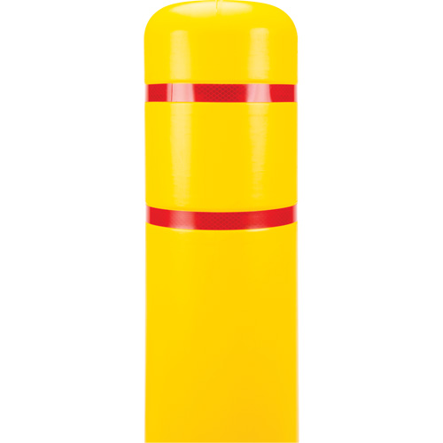 Polyethylene Bollard Cover, 6-5/8" Dia. x 60" L, Red/Yellow Les Fournitures Industrielles Méga