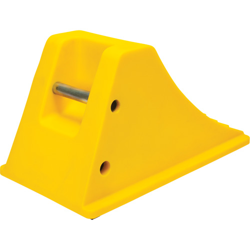 Cales de roue avec surface antid&eacute;rapante en caoutchouc, Polyur&eacute;thane, Jaune, 11-1/4" la x 21" p x 12-1/4" h Les Fournitures Industrielles Méga