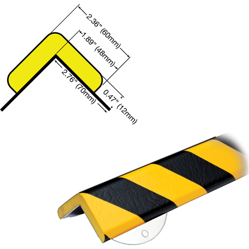 WPK-H+ Profile 1/2M Corner Protection Bumper Guard Wall Protection Kit Les Fournitures Industrielles Méga