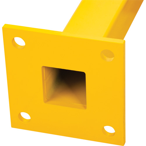 End Post for Light-Duty Guard Rails, Steel, 42" H, Safety Yellow Les Fournitures Industrielles Méga