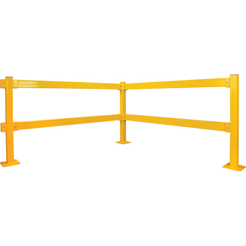 End Post for Light-Duty Guard Rails, Steel, 42" H, Safety Yellow Les Fournitures Industrielles Méga