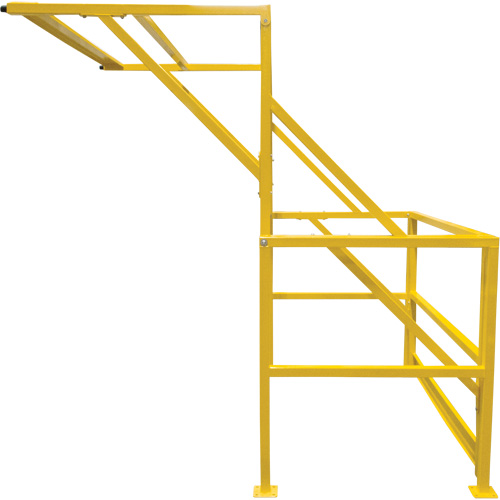 Mezzanine Safety Gate, 70" L x 77" H, 78" Raised, Yellow Les Fournitures Industrielles Méga