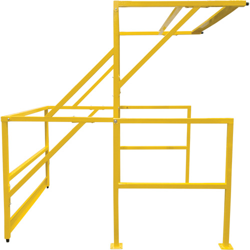 Mezzanine Safety Gate, 70" L x 77" H, 78" Raised, Yellow Les Fournitures Industrielles Méga