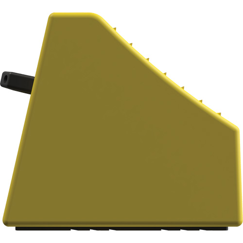 Cale de roue ultra-robuste pour l'exploitation mini&egrave;re Checkers Safety sans support, PEHD, Jaune, 14-1/2" la x 17-1/2" p x 16" h Les Fournitures Industrielles Méga