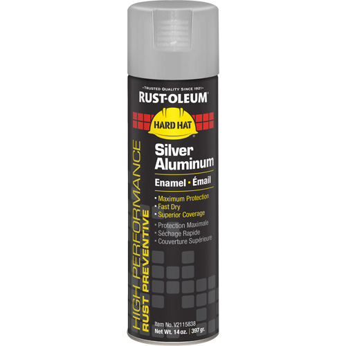 Peinture-&eacute;mail en a&eacute;rosol syst&egrave;me V2100, Aluminium argent, Brillant, 14 oz, Canette a&eacute;rosol Les Fournitures Industrielles Méga