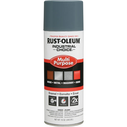 Peinture en a&eacute;rosol &agrave; usages multiples syst&egrave;me 1600 Industrial Choice, Gris machine, Brillant, 12 oz, Canette a&eacute;rosol Les Fournitures Industrielles Méga