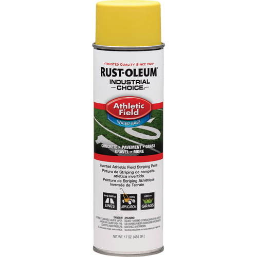 Peinture pour traçage de ligne pour terrain de gymnastique Industrial Choice AF1600, Jaune, 17 oz, Canette a&eacute;rosol Les Fournitures Industrielles Méga