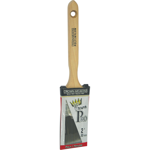 Pinceau angulaire Pro, Poly/nylon, Manche Bois, Largeur de 2" Les Fournitures Industrielles Méga