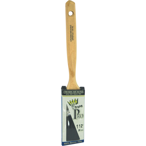 Pinceau &agrave; soies angulaires Crown Pro, Soies, Manche Bois, Largeur de 1-1/2" Les Fournitures Industrielles Méga