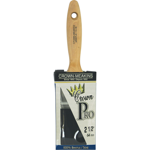 Pinceau &agrave; soies angulaires Crown Pro, Soies, Manche Bois, Largeur de 2-1/2" Les Fournitures Industrielles Méga