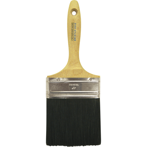 Pinceau &agrave; soies droites, Soies, Manche Bois, Largeur de 4" Les Fournitures Industrielles Méga