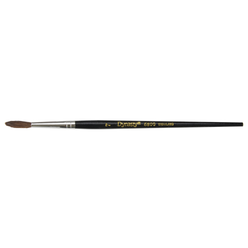 Pinceau pointu &agrave; soies noires pour artiste, Largeur de la brosse de 4 mm, Soie de chameau, Manche &agrave; Bois Les Fournitures Industrielles Méga