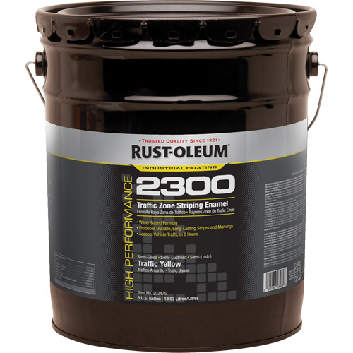 High-Performance 2300 System Traffic Zone Striping Paint, Yellow, 5 gal., Pail Les Fournitures Industrielles Méga
