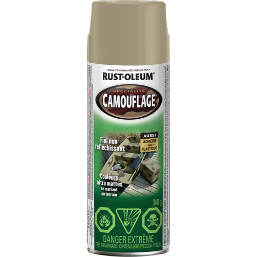 Specialty Camouflage Paint, Aerosol Can, Khaki Les Fournitures Industrielles Méga