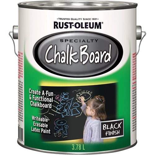 Peinture sp&eacute;cialis&eacute;e pour tableau noir, 3,78 L, Gallon, Noir Les Fournitures Industrielles Méga
