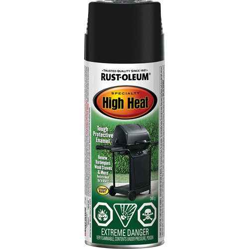 Specialty High Heat Enamel Spray Paint, Aerosol Can, Black Les Fournitures Industrielles Méga