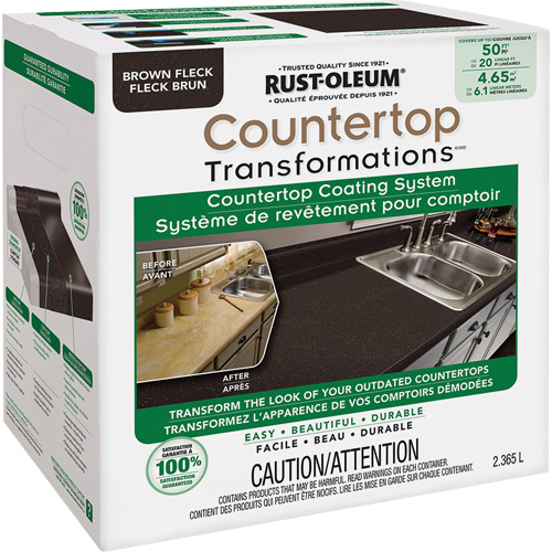 Countertop Transformations&reg; Fleck Countertop Coating System, 2.37 L, Kit, Brown Fleck Les Fournitures Industrielles Méga