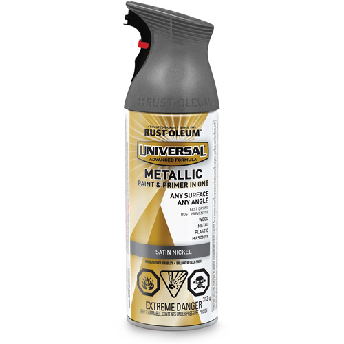 Universal&reg; Spray Paint, Satin Nickel, Satin, Aerosol Can Les Fournitures Industrielles Méga