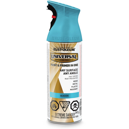 Universal&reg; Enamel Paint & Primer In One, Seaside Blue, Satin, Aerosol Can Les Fournitures Industrielles Méga
