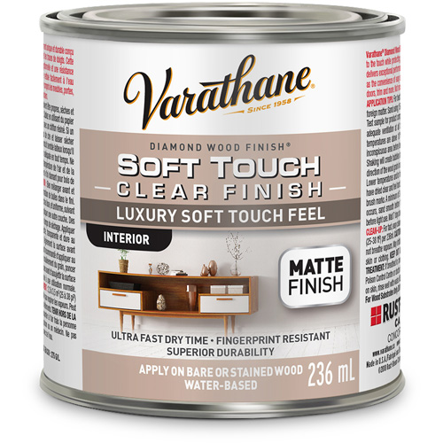 Rev&ecirc;tement &agrave; fini diamant pour bois Varathane, 236 ml, Transparent, Mat Les Fournitures Industrielles Méga