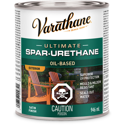 Rev&ecirc;tement &agrave; fini diamant pour bois Varathane, 946 ml, Transparent, Satin Les Fournitures Industrielles Méga