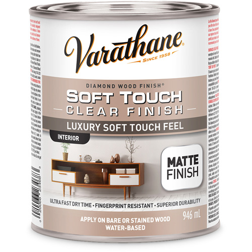 Rev&ecirc;tement &agrave; fini diamant pour bois Varathane, 946 ml, Transparent, Mat Les Fournitures Industrielles Méga