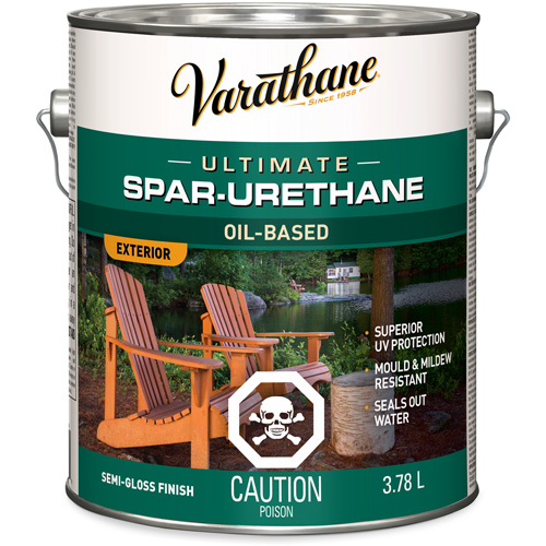 Fini diamant pour bois Varathane ext&eacute;rieur, 3,78 L, Transparent, Semi-brillant Les Fournitures Industrielles Méga
