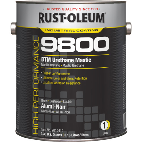 9800 System DTM Urethane Mastic, 1 gal., Alumi-Non, Gloss Les Fournitures Industrielles Méga