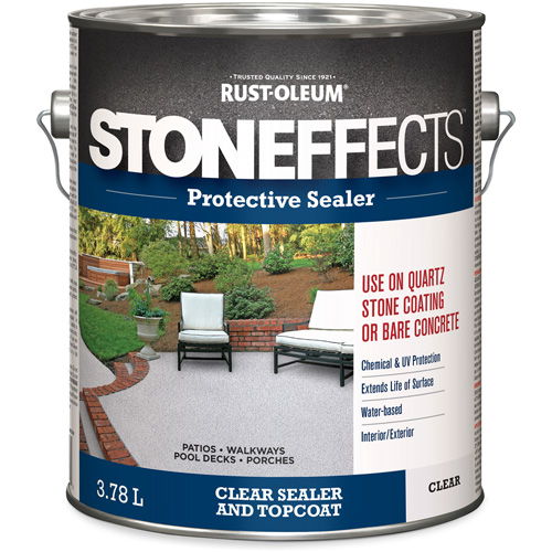 Produit d'&eacute;tanch&eacute;ifi&eacute; protecteur pour b&eacute;ton Stoneffects, 3,78 L, &agrave; l'eau, Transparent, Transparent Les Fournitures Industrielles Méga