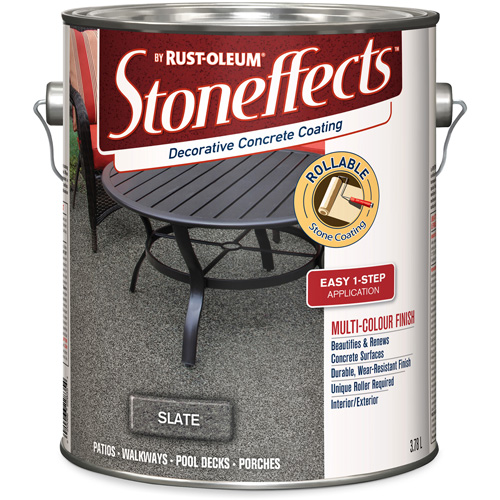 Rev&ecirc;tement de b&eacute;ton d&eacute;coratif Stoneffects, 3,4 L, &agrave; solvants, Textur&eacute;, Gris Les Fournitures Industrielles Méga