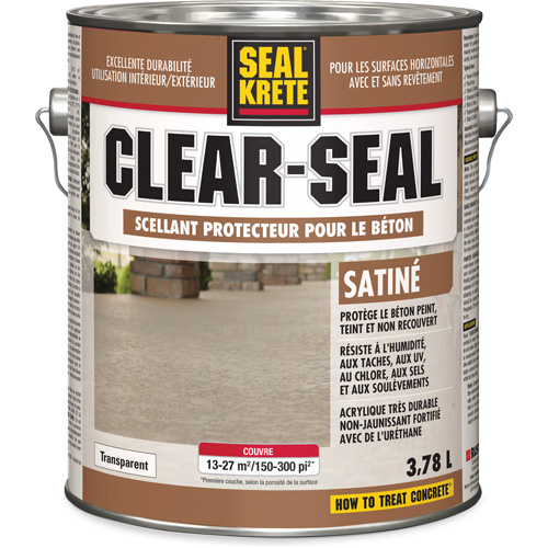 Produit d&eacute;tanch&eacute;it&eacute; protecteur Seal-Krete, 3,78 L, &agrave; l'ur&eacute;thane, Satin, Transparent Les Fournitures Industrielles Méga
