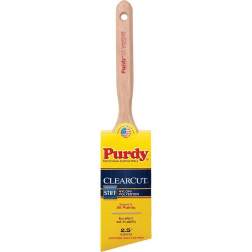 Clearcut&reg; Glide Paint Brush, Poly/Nylon, Wood Handle, 2-1/2" Width Les Fournitures Industrielles Méga