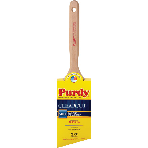 Clearcut&reg; Glide Paint Brush, Poly/Nylon, Wood Handle, 3" Width Les Fournitures Industrielles Méga