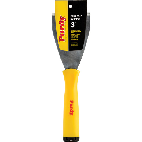 Premium Bent Pole Scraper, Stainless Steel Blade, 3" Wide, Plastic Handle Les Fournitures Industrielles Méga