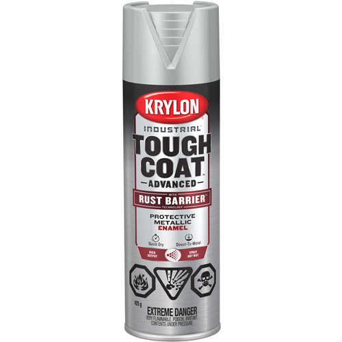 Peinture Tough Coat avec technologie Rust Barrier, Aluminium, M&eacute;tallique, 425 g, Canette a&eacute;rosol Les Fournitures Industrielles Méga