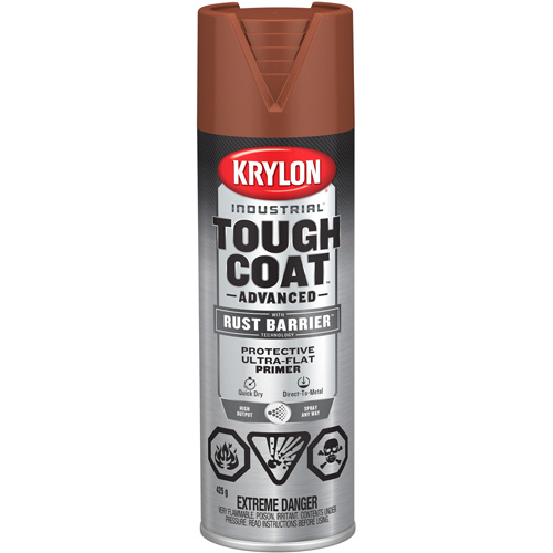 Peinture Tough Coat avec technologie Rust Barrier, Appr&ecirc;t oxyde rouge, Ultra-mat, 425 g, Canette a&eacute;rosol Les Fournitures Industrielles Méga