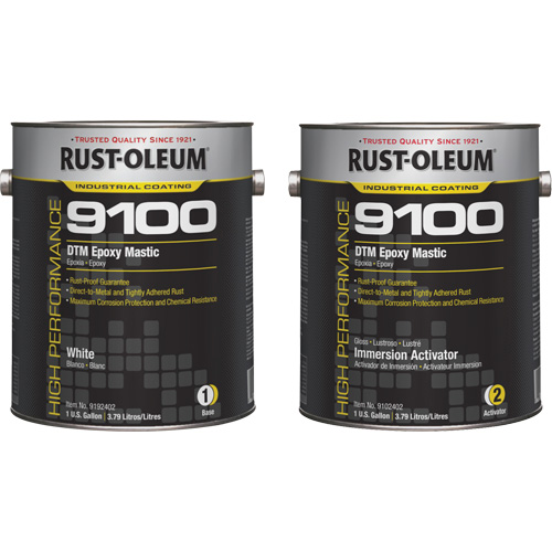 Ensemble de base et d'activateur pour mastic &eacute;poxy DTM du syst&egrave;me 9100, Blanc, Gallon Les Fournitures Industrielles Méga