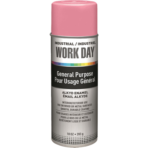 Industrial Work Day Paint, Pink, Gloss, 10 oz., Aerosol Can Les Fournitures Industrielles Méga