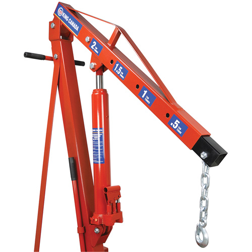 Grues d'atelier escamotables de 2 tonnes, Capacit&eacute; 4000 lb (2 tonnes) Les Fournitures Industrielles Méga