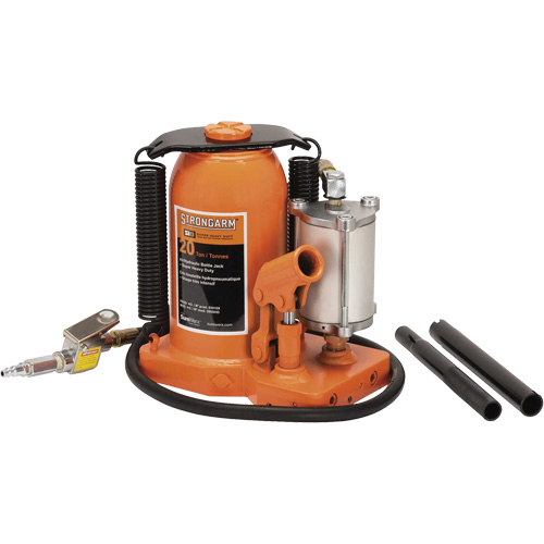 380C Bottle Jack, 20 Ton(s), Air Hydraulic, 20-5/8" Raised Height Les Fournitures Industrielles Méga