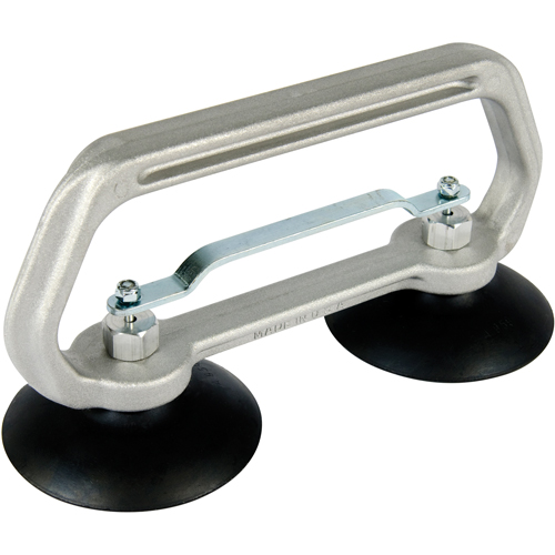 Vacuum Cups - Heavy-Duty Double Cup, 50 lbs. Capacity, 4", Pull-bar, 10" Handle Length Les Fournitures Industrielles Méga