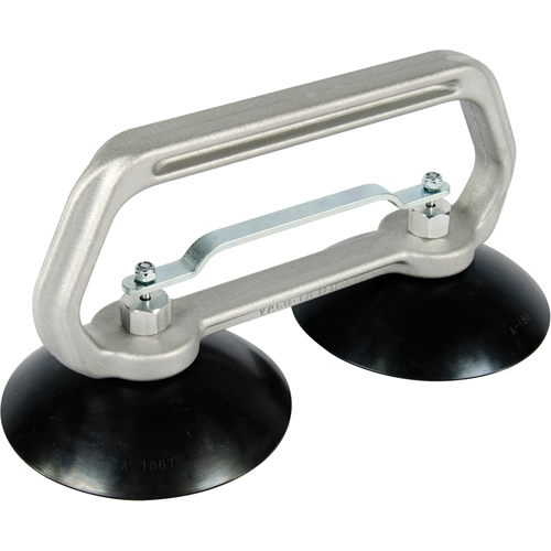 Appareils &agrave; ventouses - Ventouse double industrielle, 75 lb Capacit&eacute;, 5", Barre &agrave; tirer, 10" Longueur de la manche Les Fournitures Industrielles Méga