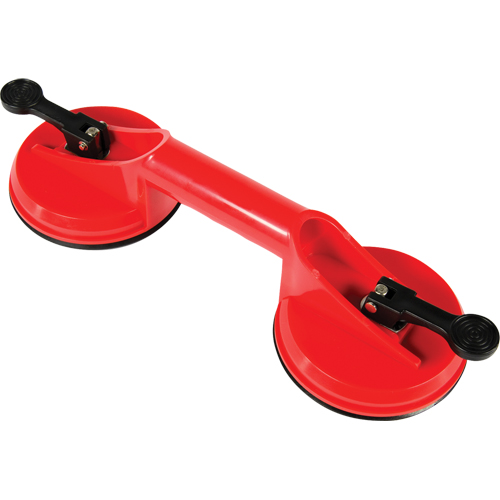 Manually Operated Hand Vacuum Cups - Double Handcup, 66 lbs. Capacity, 4-5/8", Lever, 13" Handle Length Les Fournitures Industrielles Méga