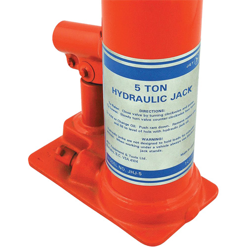 JHJ-5 Crics &agrave; bouteille pour usage tr&egrave;s intensif, 5 tonne(s), 15-3/8" Hauteur &eacute;lev&eacute;e Les Fournitures Industrielles Méga