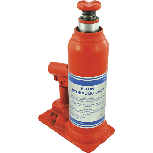 JHJ-5 Crics &agrave; bouteille pour usage tr&egrave;s intensif, 5 tonne(s), 15-3/8" Hauteur &eacute;lev&eacute;e Les Fournitures Industrielles Méga