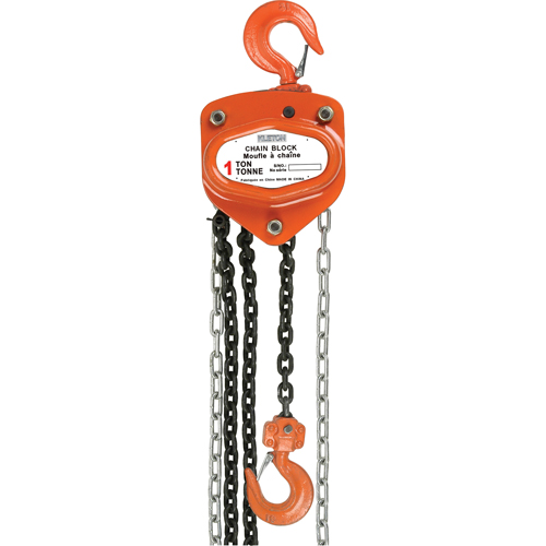 Chain Hoist, 10' Lift, 1000 lbs. Capacity, Alloy Steel Chain Les Fournitures Industrielles Méga