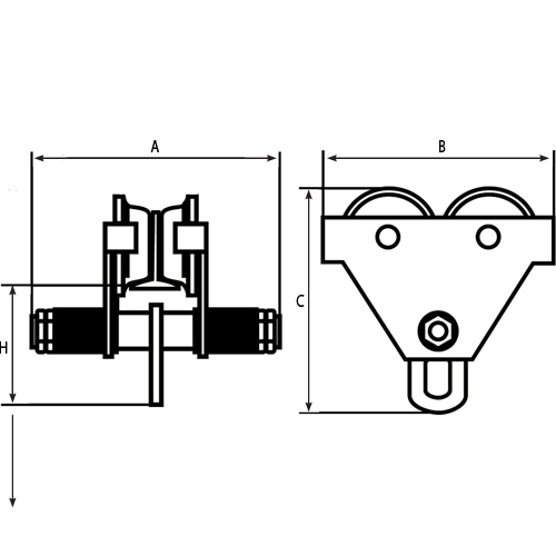 Adjustable Trolleys, 1000 lbs. (0.5 tons) Les Fournitures Industrielles Méga