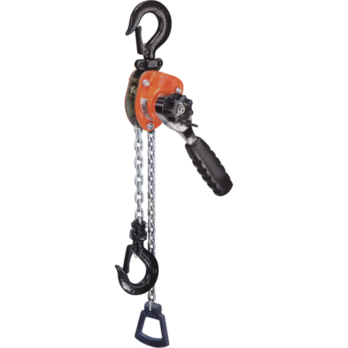 Series 602 Mini Ratchet Lever Hoist, 10' Lift, 550 lbs. (0.275 tons) Capacity, Steel Chain Les Fournitures Industrielles Méga